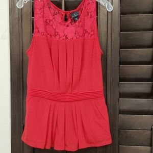Lovely Red sleeveless blouse..